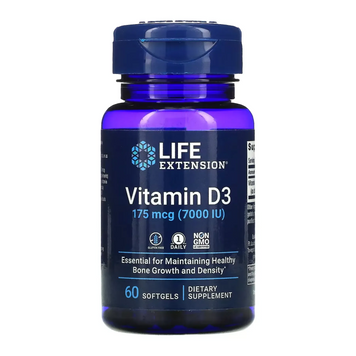 Вітамін Д3 від Life Extension (7000 МО, 60 капсул) D3-LIFE-7000-60-004 фото